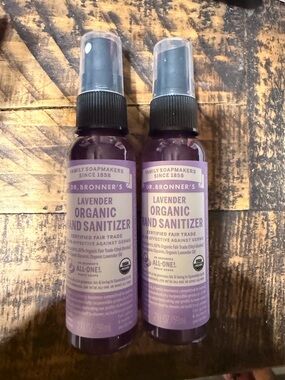 Dr. Bronner's Lavender Organic Hand Sanitizer - Purple Spray Bottle (2-pack)